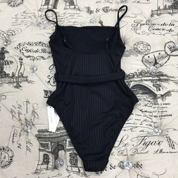 TOPSHOP Belted One-Piece Swimsuit - Picture 5 of 8